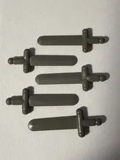 (5)Lego Part 3847 Dark Grey Gray Minifigure Weapon Short Sword VTG