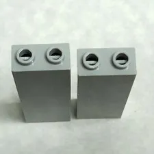 LEGO 2454 Brick 1 x 2 x 5 Light Bluish Gray x2 Genuine