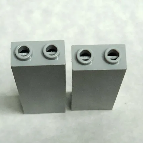 LEGO 2454 Brick 1 x 2 x 5 Light Bluish Gray x2 Genuine