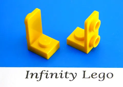 8 LEGO Yellow Bracket 1 x 1 with 1 x 2 Plate Up (73825) - 8 Pieces