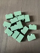 LEGO 3004 Sand Green Brick 1 x 2 - 14 Pieces