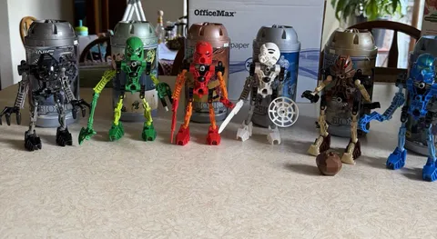 Lego Bionicle Toa Mata Complete Set of 6 w/ Canisters Instructions 8531-8536