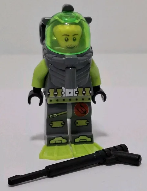 Lego Atlantis Minifigure Diver Lance Spears With Spear & Flippers