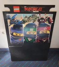 LEGO Ninjago Movie Sign Advertising Sign Store Display Case Shelf Header RARE Promotional