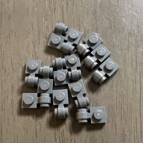 LEGO 4081b Dark Bluish Gray Plate Modified 1x1 w/ Light Attachment Ring x13