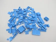 LOT Vintage BLUE LEGO Pieces Bricks Blocks  2x2 2x6 2x2 with groove