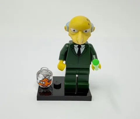 LEGO The Simpsons Mr. Burns Minifigure W/ Blinky Radioactive Rod Toy