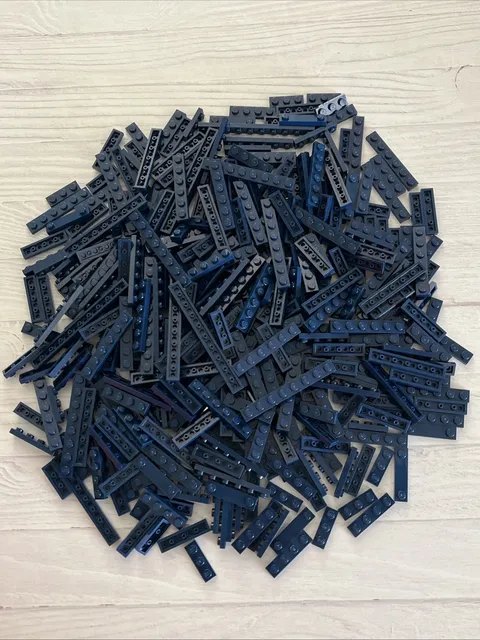 LEGO DARK BLUE LOT 388 PCS 1X10 1X8 1X6 PLATE VARIETY EARTH NAVY BUILDING PIECES