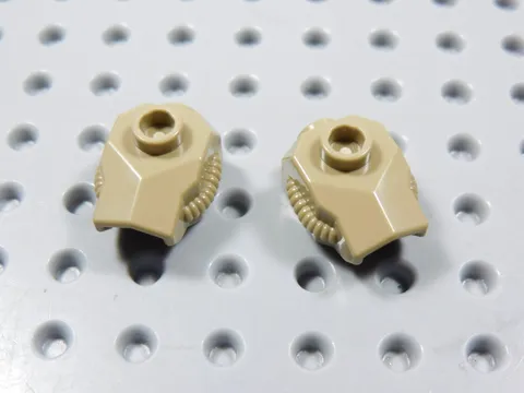 LEGO Lot of 2 Dark Tan Hand Armor Weapon Minifig BQ