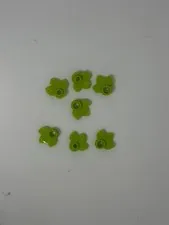 LEGO-Plant Plate, Round 1 x 1 with 3 Layered Leaves LIGHT GREEN QTY-7