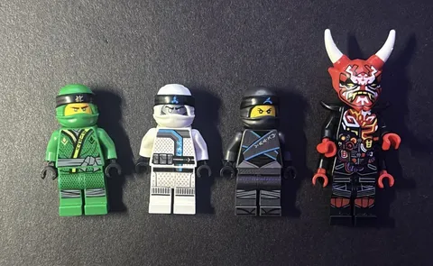LEGO Ninjago Lloyd, Nya, Zane, Mr E Oni Mask Minifigure Lot of 4