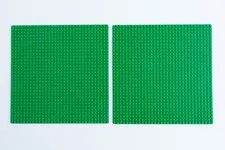Vintage LEGO Green Baseplates 32x32 Lot x 2 Genuine Classic Base Plates VGC