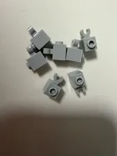 LEGO Parts 60475b (7pcs) Light Bluish Gray Brick Modified 1x1 Clip Vertical