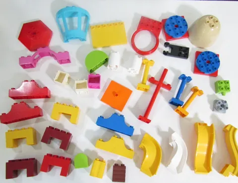 LEGO Duplo Brick Blocks Lot of Assorted Special Pieces Slides Turntable Poles