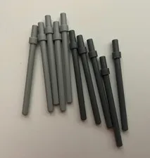 LEGO BAR 6L wSTOP RING Light Dark Gray (10 pieces) #63965 Grey Parts