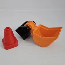 Lego Duplo Orange Tractor Digger Bucket Scoop Construction Vehicle Part Block