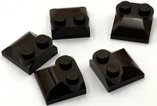 Lego 5 New Dark Brown Slopes Curved 2 x 2 x 2/3 2 Studs and Curved Sides Parts
