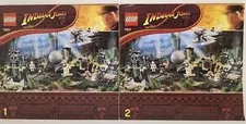 Lego #1 & 2 Instruction Manuals Only For Set 7623 Indiana Jones Temple Escape