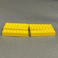 Lego 3007 Yellow Replacement Add-on Pieces Parts Lot of 6