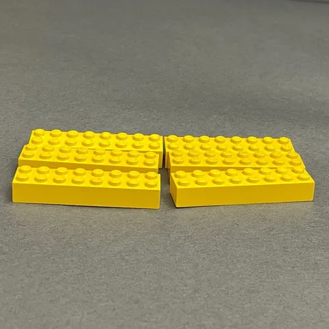 Lego 3007 Yellow Replacement Add-on Pieces Parts Lot of 6