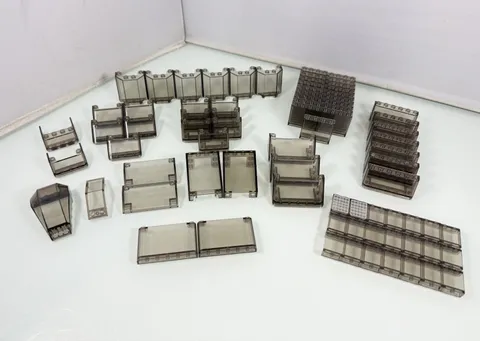 78pc Lot Lego Assorted Windshields Window Smoke Tinted Pieces Translucent Pieces