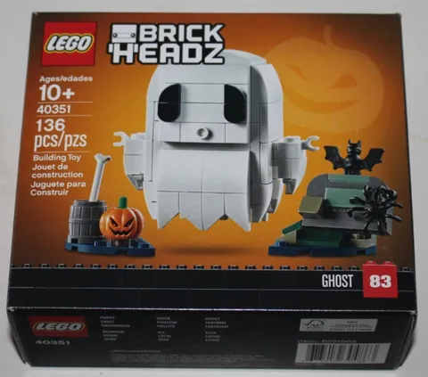Lego Halloween BrickHeadz Ghost 40351.  136 pieces. New in a sealed box. Retired