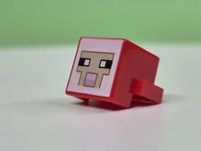 LEGO Minecraft Animal Head Part for Red Sheep -- Head Only --