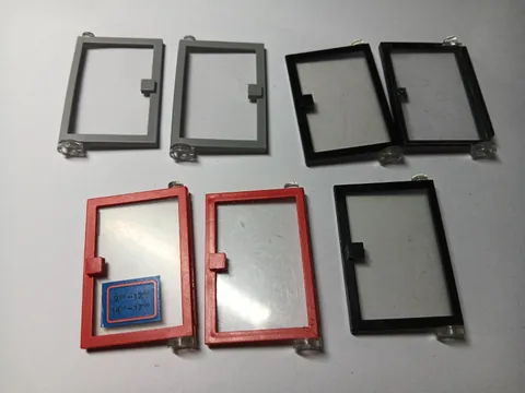 LEGO LOT 7 DOORS LEFT & RIGHT 1X4X5 FIXED CLEAR GLASS #73435 #73436