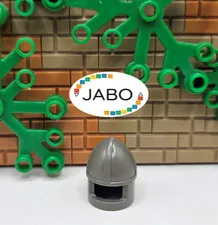 (S12 / 10 / 11) LEGO 3896 Headgear Helmet Castle Chin Guard Gray