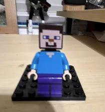 LEGO Minecraft Steve Minifigure min018 21102 Gaming Figure 2014 Retired
