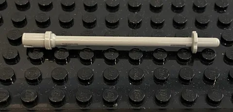 LEGO One Part 2714a Classic Light Gray 8 Long Bar with pin and Rounded End