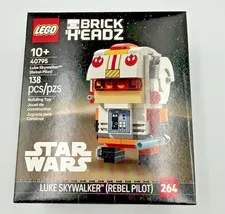 LEGO Star Wars BrickHeadz Luke Skywalker Rebel Pilot 40795 New Sealed Retiring
