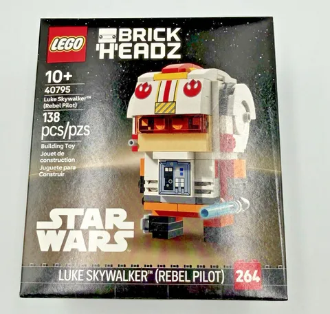 LEGO Star Wars BrickHeadz Luke Skywalker Rebel Pilot 40795 New Sealed Retiring