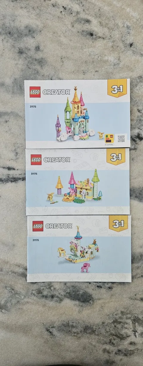 Lego 31175 Creator 3 In 1 Unicorn Castle Instruction Manuals Only