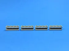4x LEGO Old Lt Gray Modified Brick 1 x 4 with Channel 4483 4990 1355 1382 #2653