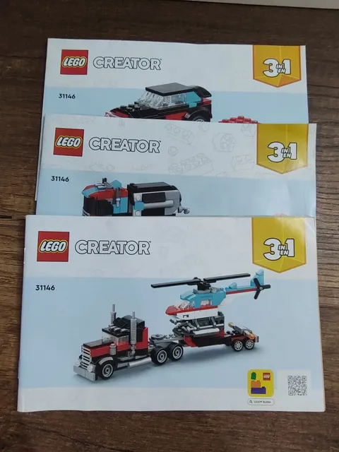 LEGO Creator 3-in-1 Flatbed Truck with Helicopter 31146 Instruction Manual Only