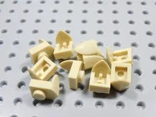 LEGO Lot of 10 Tan 1x1 Plates w/ Tooth Claw BO
