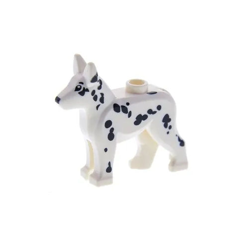1x LEGO Dalmatian Dog Tile White Black Spots Police 6025192 92586pb03