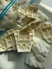 LEGO -NEW-#64867-WHITE- WEDGE  4 x 4 FRACTURED POLYGON TOP- 10 PIECES