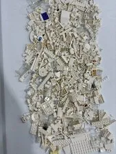 LEGO White Bricks & Pieces Bulk Lot – 1.6 lb – Sorted – Genuine LEGO