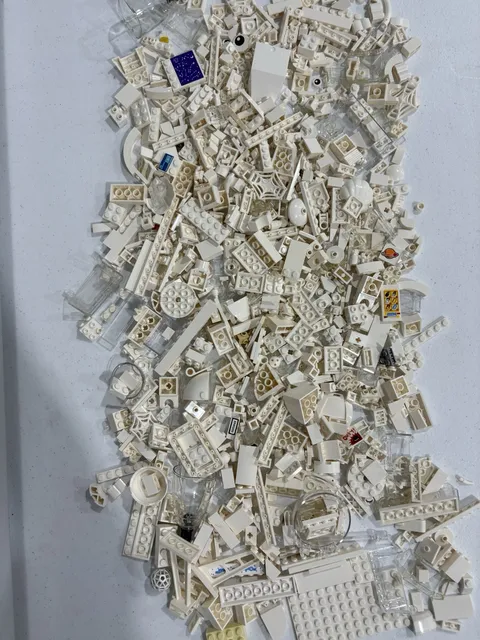 LEGO White Bricks & Pieces Bulk Lot – 1.6 lb – Sorted – Genuine LEGO