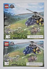 LEGO Jurassic World 75928 Booklet 1 & 2 Instruction Manuals Only