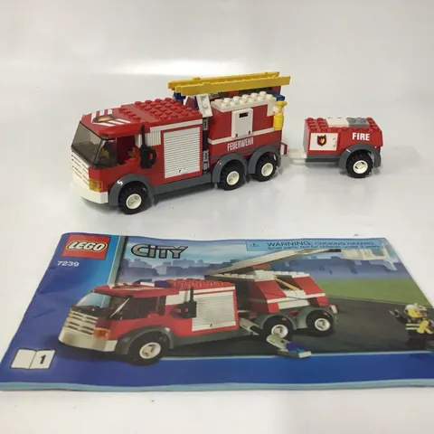 Lego Set Fire Rescue 7239 95% Complete