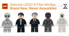LEGO® X-Files Minifigures: Gray Alien, Flukeman, Mr. X, Smoking Man, Alex Krycek