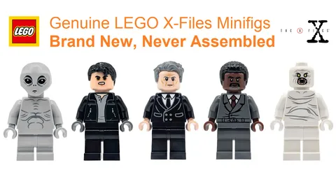 LEGO® X-Files Minifigures: Gray Alien, Flukeman, Mr. X, Smoking Man, Alex Krycek