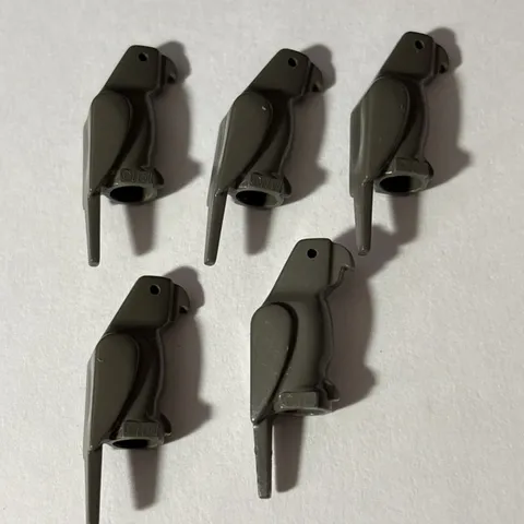 (5)Lego Part 2546  PARROT Bird Animal Small Beak Gray VTG