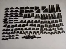 LEGO BULK LOT 168 BLACK WEDGE WING PLATES 12X3 6X6 4X6 4X2 3X2 2X2 MORE