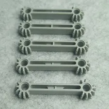 LEGO 41666 Technic Arm 1 x 7 with Gear 9 Tooth Light Gray x5 Vintage Genuine