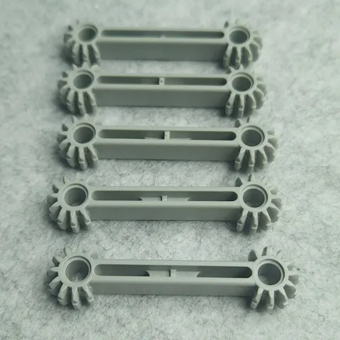 LEGO 41666 Technic Arm 1 x 7 with Gear 9 Tooth Light Gray x5 Vintage Genuine