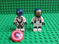 Lot 2 Lego Marvel Super Heroes Minifigures Iron Legion + Captain America LA56